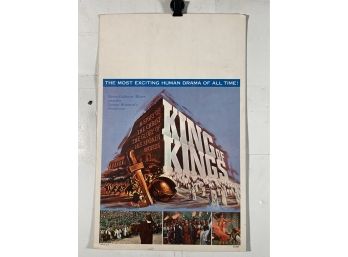 King Of Kings Vintage Movie Theater Thick Stock Window Card