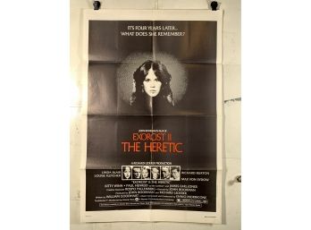 Exorcist II The Heretic Vintage Folded One Sheet Movie Poster