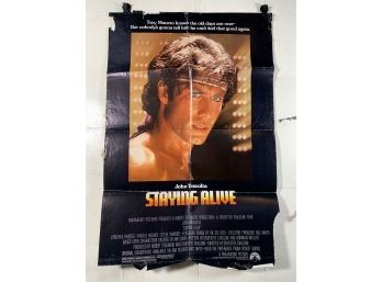 Staying Alive Vintage Folded One Sheet Movie Poster