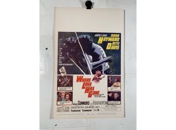 Where Love Has Gone Vintage Movie Theater Thick Stock Window Card