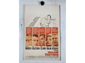 The Young Doctors Vintage Movie Theater Thick Stock Window Card