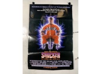 Wes Cravens Shocker Vintage Folded One Sheet Movie Poster