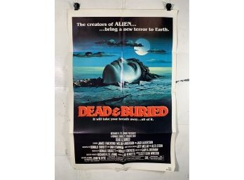 Dead & Buried Vintage Movie Theater Folded One Sheet Poster