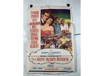 The Sun Also Rises Vintage Folded One Sheet Movie Poster