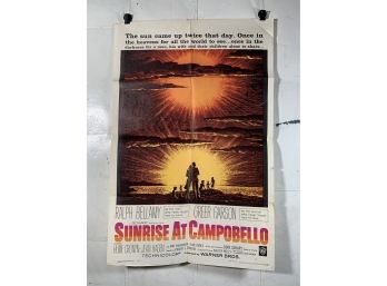 Sunrise At Campobello Vintage Folded One Sheet Movie Poster