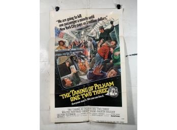 The Taking Of Pelham One Two Three Vintage Folded One Sheet Movie Poster