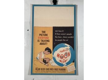 The Moon Is Blue Vintage Movie Theater Thick Stock Window Card