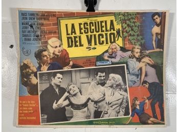 High School Confidential Vintage Movie Theater Lobby Card