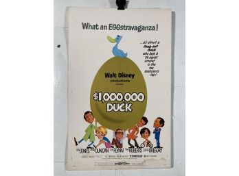 $1,000,000 Duck Vintage Movie Theater Thick Stock Window Card