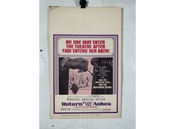 Return From The Ashes Vintage Movie Theater Thick Stock Window Card