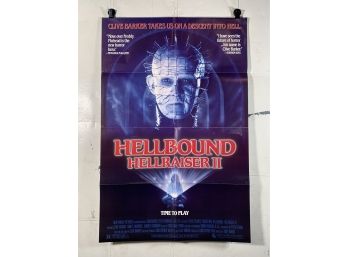 Hellbound Hellraiser II Vintage Folded One Sheet Movie Poster