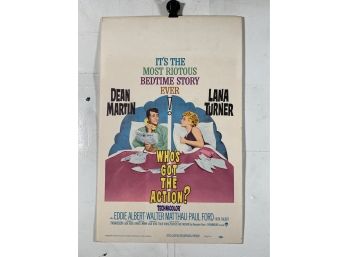 Whos Got The Action Vintage Movie Theater Thick Stock Window Card