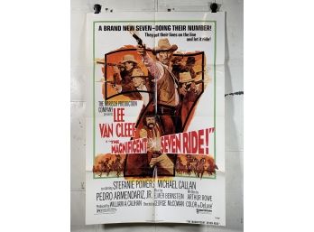 The Magnificent Seven Ride Vintage Folded One Sheet Movie Poster