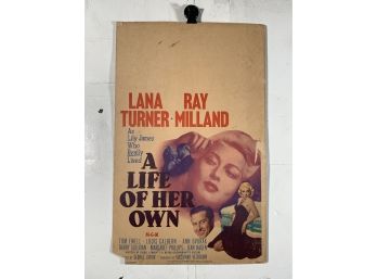 A Life Of Her Own Vintage Movie Theater Thick Stock Window Card