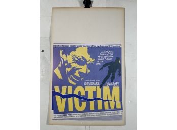 Victim Vintage Movie Theater Thick Stock Window Card