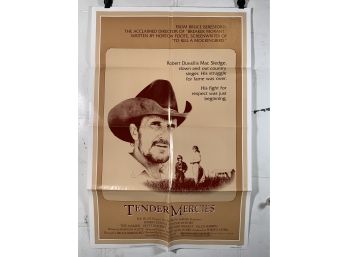 Tender Mercies Vintage Folded One Sheet Movie Poster