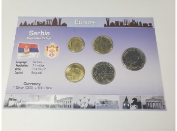 Coins Of Europe  Serbia Currency Set