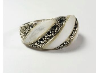 White Stone Sterling Silver Ring