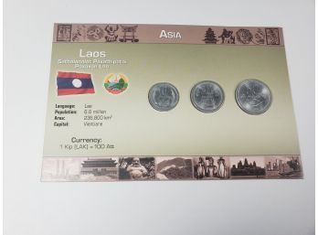 Coins Of Asia  Laos Currency Set