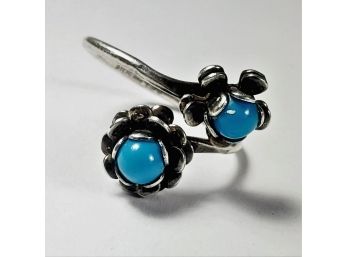 Vintage Sterling Silver Blue Stone Ring