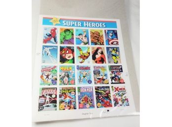 Super Heroes Stamp Sheet PART 2 Sealed