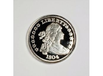 1 Oz Pure .999 Silver Proof 1804 Bust Copy  Coin