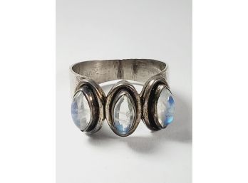 Blue  Crystal Vintage Sterling Silver Ring