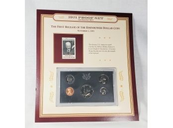 1971 Proof Set And Stamp Set With History Board