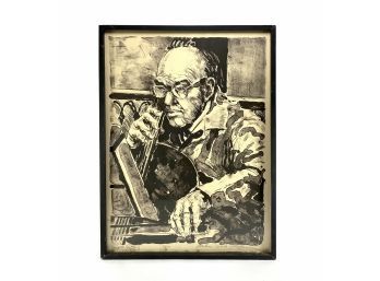 Magnificent - Pablo Casals 4/45 Etching By Marlene Garbo Linderman - Artist Signed