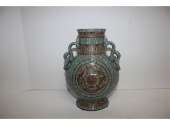 Decorative Stoneware Crackle Glaze Vase/Urn