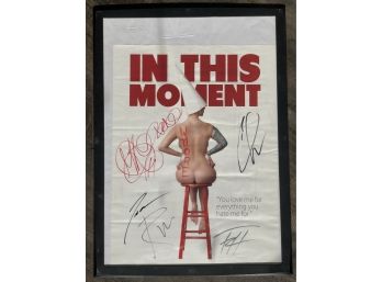 In This Moment Band Member Hand-  Signed Tour Poster From 'In This Moment'