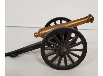 Vintage Brass And Cast Iron Toy Cannon