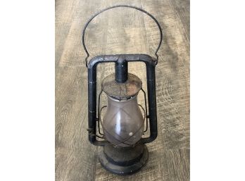 Lovely Antique Monarch Kerosene Lamp With Glass Shade Protector
