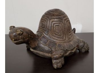 Vintage Turtle In Need Of A New Home...hard Material For Decoration