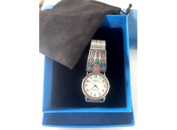 Navajo Sterling Silver New In Box Calvin Begay Watch