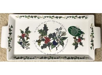 NWT Holly & Ivy Cook & Serve Handled Tray