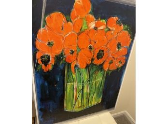 Framed Large Glicee Kelly ONeil Design Red Poppy