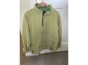 LL Bean Lime Green Fleece Jacket