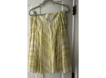 NWT Talbots Lime Green And White Skirt