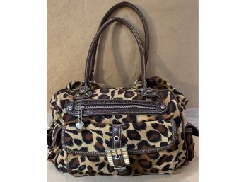 Kathy Van Zeeland Leopard Print Handbag