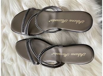 Never Worn Size 8 Embellished Shoe Strap Women's Sandals