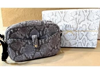 G.I.L.I. Snake Print Leather Crossbody Bag