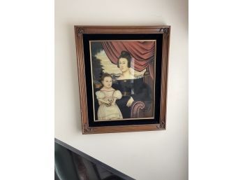 Framed Vintage Print Of Mother And Daughter