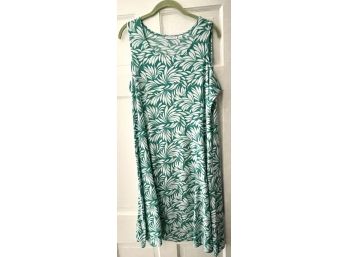 Susan Graver Green And White Sundress Size L