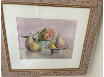 Unsigned William Buffet Framed Watercolor Print Still Life  (2 Of 2)