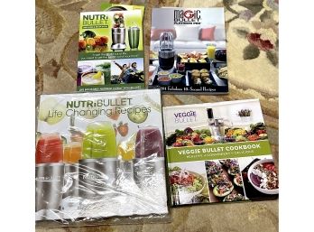 Lot Of 4 Books On Nutri Bullet, Veggie Bullet And Magic Bullet