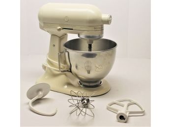 KitchenAid Almond Ultra Power Electric Mixer With Accessories - Model KSM90