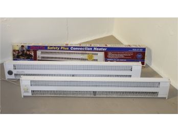 Two Slant Fin White Portable Electric Baseboard Heater Units