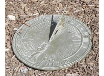 Very Nice Cast Metal Father Time Garden Sundial