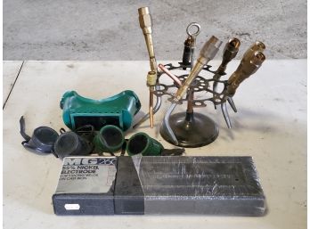 Welding Lot - Tips, Stand & Goggles